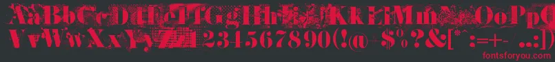 JandaRage Font – Red Fonts on Black Background