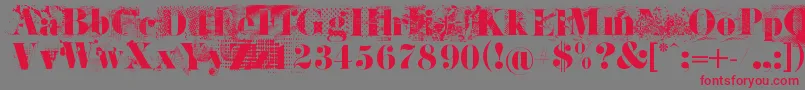 JandaRage Font – Red Fonts on Gray Background