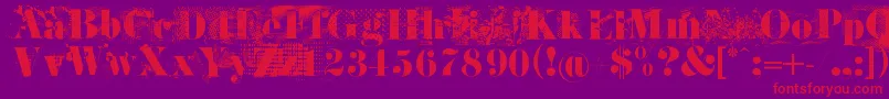 JandaRage Font – Red Fonts on Purple Background