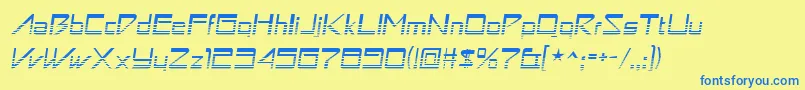 Astronboyvideo Font – Blue Fonts on Yellow Background