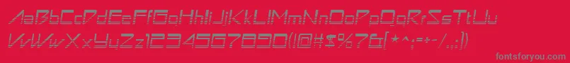 Astronboyvideo-Schriftart – Graue Schriften auf rotem Hintergrund