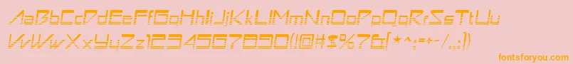 Astronboyvideo Font – Orange Fonts on Pink Background