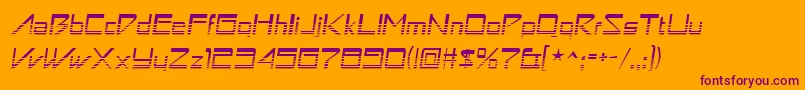 Шрифт Astronboyvideo – фиолетовые шрифты на оранжевом фоне