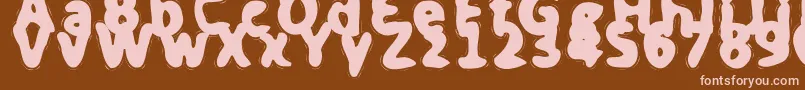Police Herpincodeis0000bold – polices roses sur fond brun