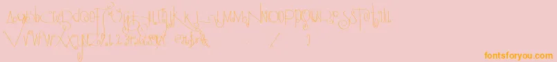 Guadalupe Font – Orange Fonts on Pink Background