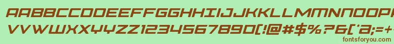 Шрифт Phoeniciacondital – коричневые шрифты на зелёном фоне
