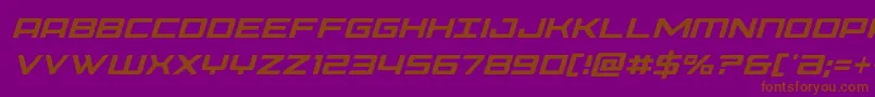 Czcionka Phoeniciacondital – brązowe czcionki na fioletowym tle