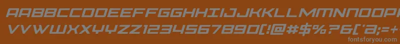 Phoeniciacondital-fontti – harmaat kirjasimet ruskealla taustalla