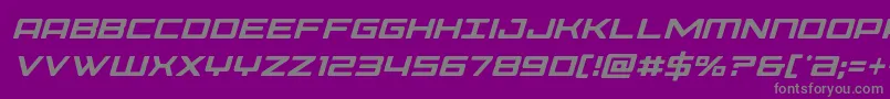 フォントPhoeniciacondital – 紫の背景に灰色の文字