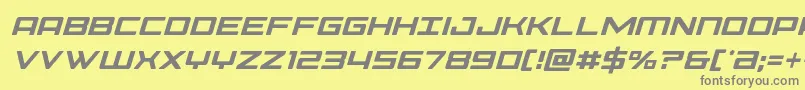 フォントPhoeniciacondital – 黄色の背景に灰色の文字