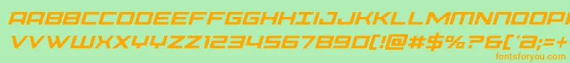 Phoeniciacondital Font – Orange Fonts on Green Background