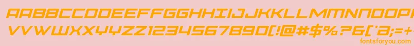 Phoeniciacondital Font – Orange Fonts on Pink Background