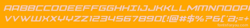 Phoeniciacondital Font – Pink Fonts on Orange Background