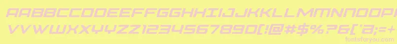 Phoeniciacondital Font – Pink Fonts on Yellow Background