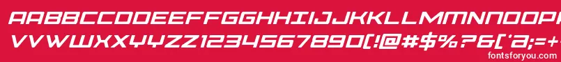 フォントPhoeniciacondital – 赤い背景に白い文字