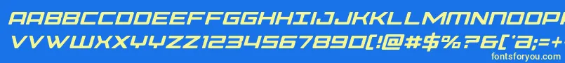Шрифт Phoeniciacondital – жёлтые шрифты на синем фоне