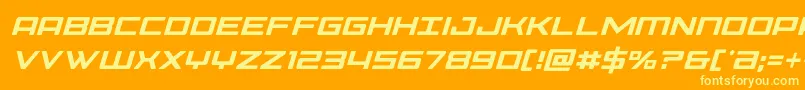 Шрифт Phoeniciacondital – жёлтые шрифты на оранжевом фоне