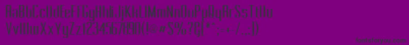 PecotCondensed-Schriftart – Schwarze Schriften auf violettem Hintergrund