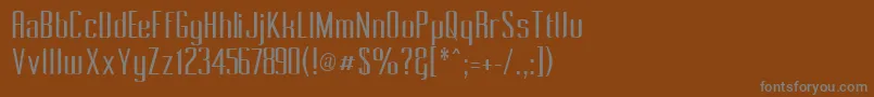 Fonte PecotCondensed – fontes cinzas em um fundo marrom