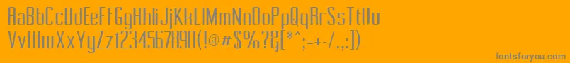 フォントPecotCondensed – オレンジの背景に灰色の文字