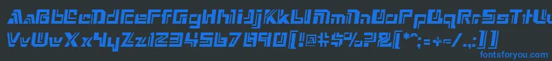 NexxusRegular Font – Blue Fonts on Black Background