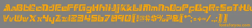 NexxusRegular-Schriftart – Orangefarbene Schriften auf grauem Hintergrund