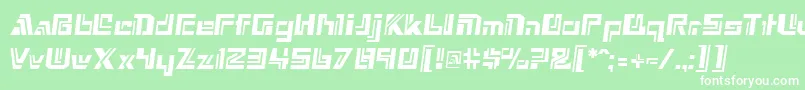 Шрифт NexxusRegular – белые шрифты на зелёном фоне