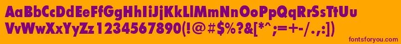 Ftx97C Font – Purple Fonts on Orange Background