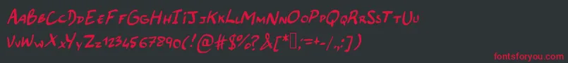 Majusculesbd Font – Red Fonts on Black Background