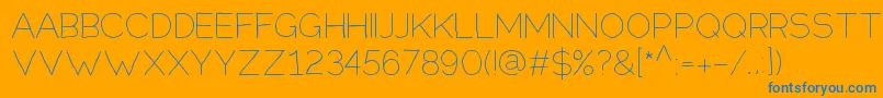 Springtimev2 Font – Blue Fonts on Orange Background