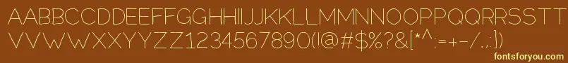 Springtimev2 Font – Yellow Fonts on Brown Background
