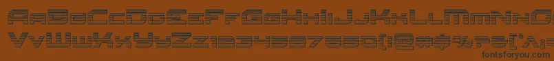 Redrocketchrome-fontti – mustat fontit ruskealla taustalla
