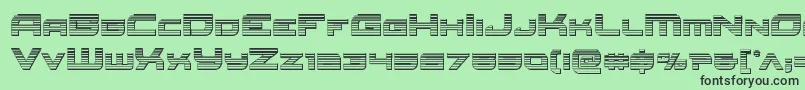 Redrocketchrome-fontti – mustat fontit vihreällä taustalla