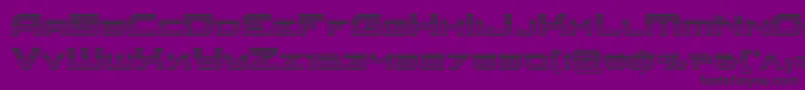Fonte Redrocketchrome – fontes pretas em um fundo violeta