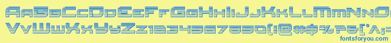 Redrocketchrome Font – Blue Fonts on Yellow Background