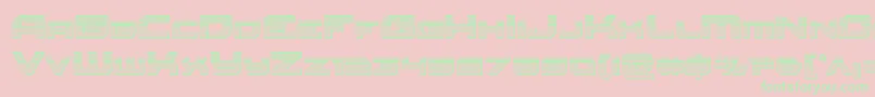 Шрифт Redrocketchrome – зелёные шрифты на розовом фоне