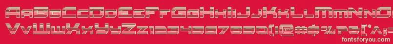 フォントRedrocketchrome – 赤い背景に緑の文字