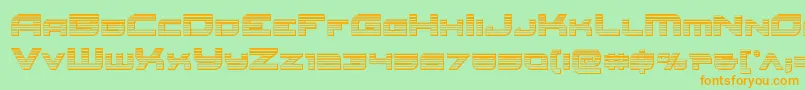 Шрифт Redrocketchrome – оранжевые шрифты на зелёном фоне