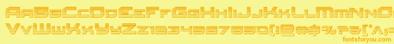 Шрифт Redrocketchrome – оранжевые шрифты на жёлтом фоне