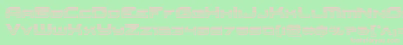 フォントRedrocketchrome – 緑の背景にピンクのフォント