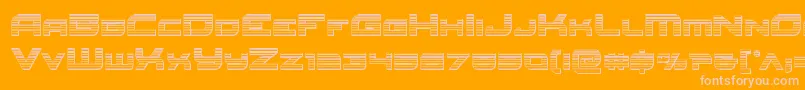 Redrocketchrome Font – Pink Fonts on Orange Background