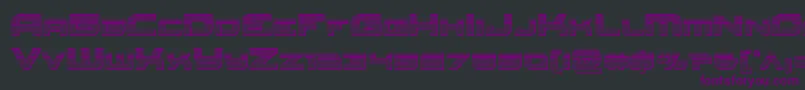 Czcionka Redrocketchrome – fioletowe czcionki na czarnym tle