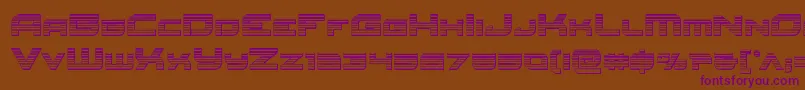 Redrocketchrome Font – Purple Fonts on Brown Background