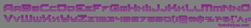 Redrocketchrome-fontti – violetit fontit harmaalla taustalla