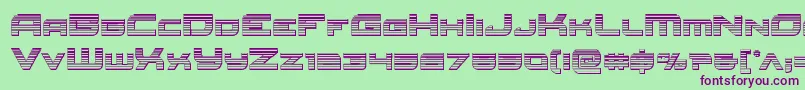 Шрифт Redrocketchrome – фиолетовые шрифты на зелёном фоне