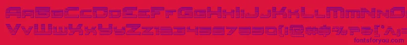 Redrocketchrome Font – Purple Fonts on Red Background
