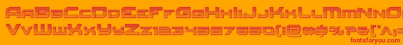 Redrocketchrome-fontti – punaiset fontit oranssilla taustalla