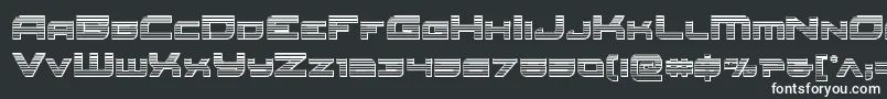 Redrocketchrome-fontti – valkoiset fontit mustalla taustalla
