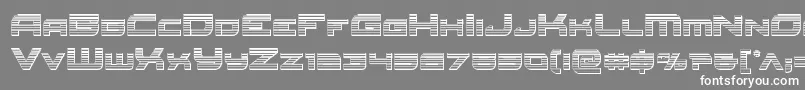 Redrocketchrome-fontti – valkoiset fontit harmaalla taustalla