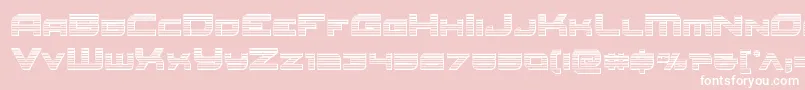 Redrocketchrome-fontti – valkoiset fontit vaaleanpunaisella taustalla
